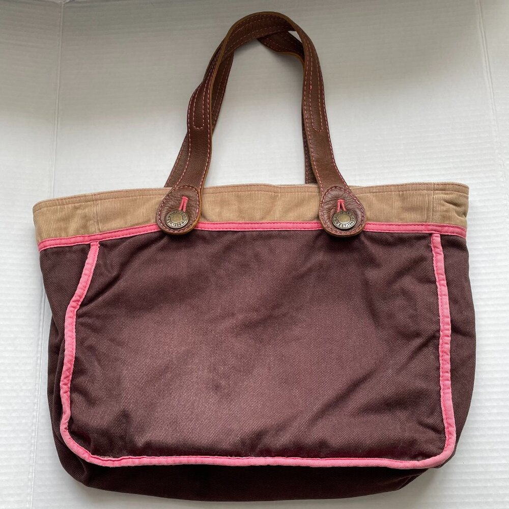 Gap corduroy leather reversible Y2k Vintage tote bag